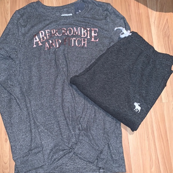 Abercrombie & Fitch 2 Piece Pyjama Set Size 15/16 NEW - Picture 1 of 7